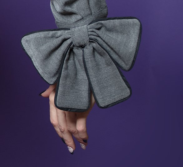 Contrasting Bow Blouse