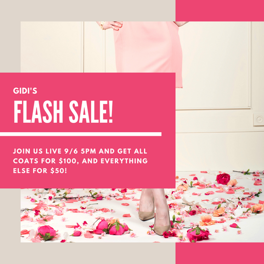 Join us LIVE on IGTV this Sunday, September 6th at 5:00PM for our Flash Sale!